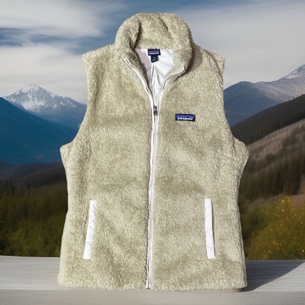 Patagonia Women’s Better Sweater Fleece Vest Tan Beige Full Zip Size Medium